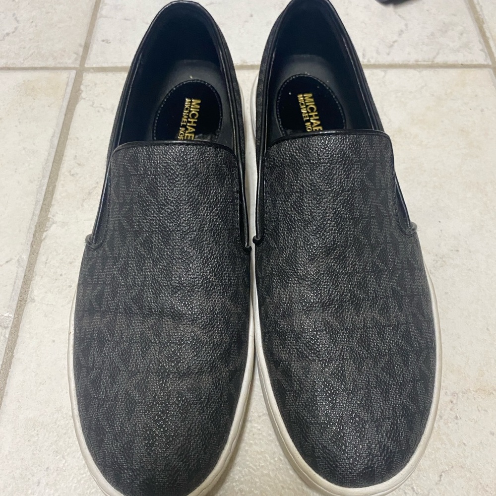 Michael Kors Black Teddi Signature Logo Slip-On Sneaker